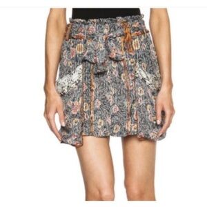 Isabel Marant Silk Patchwork Art to Wear Floral Printed Mini Skirt medium